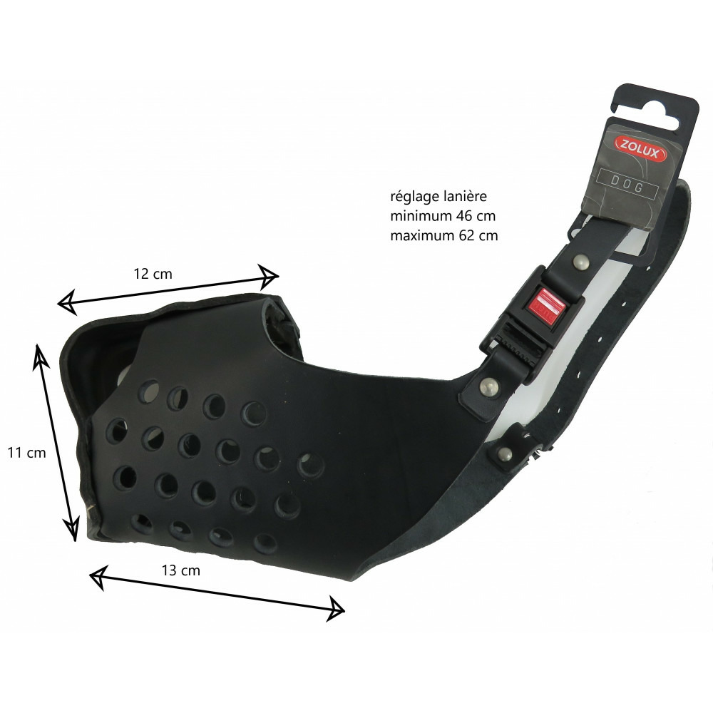 Muselière de frappe taille ii couleur noir pour chien