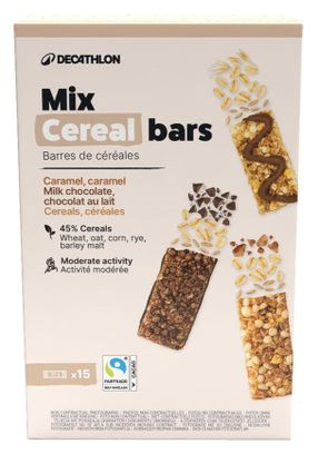 Mix Barres énergétiques céréales Decathlon Nutrition Chocolat/Nature/ Caramel - 15x21g