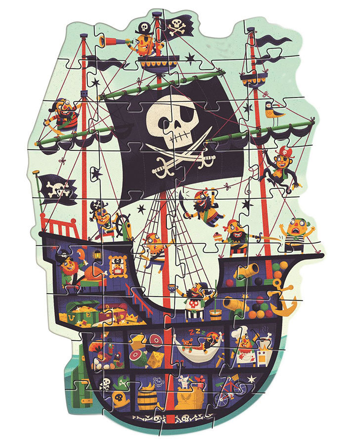 Boden-Puzzle DAS PIRATENSCHIFF 36-teilig
