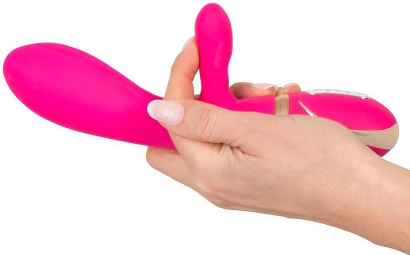 Vibe Couture – Duo Rhapsody G-spot Clitoris Vibrator met Dubbellaagse Siliconen – 22 cm – Roze