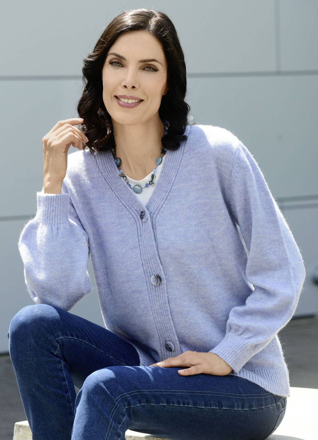 Strickjacke mit flauschig weichem Griff