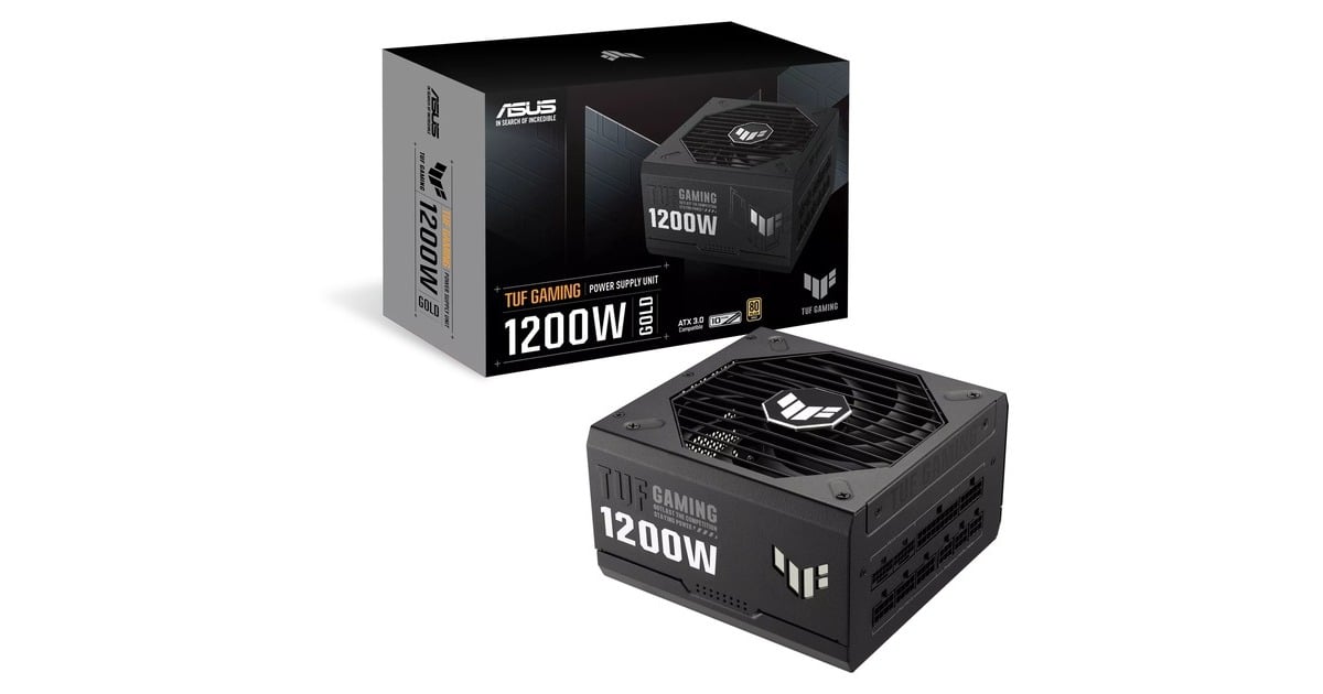 ASUSTUF Gaming Gold modulaire 1200 watt voeding   (Zwart, 2x 12V-2x6, 3x PCIe)