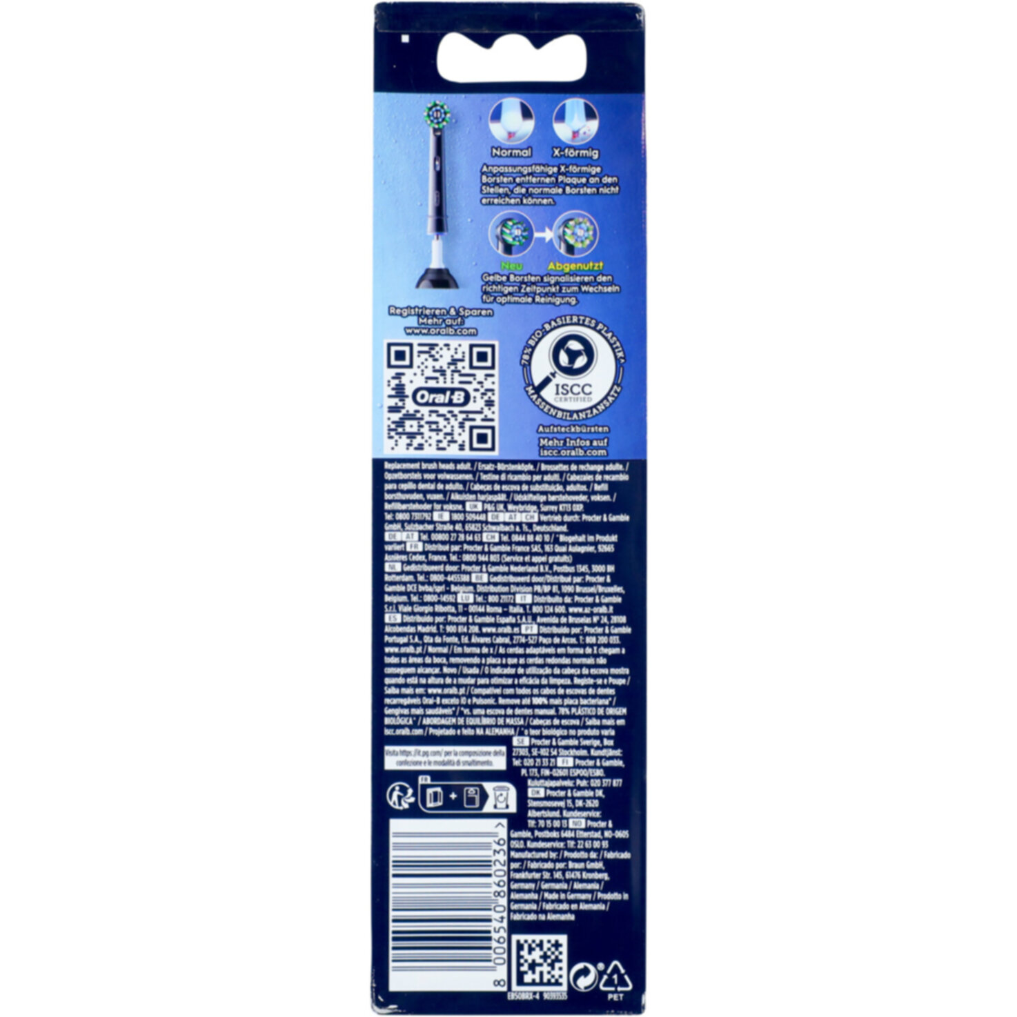 Oral-B PRO CROSSACTION Aufsteckbürsten Schwarz 4 Stück