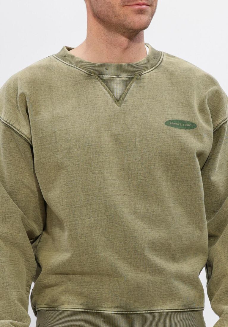 khaki bram's fruit sweater distressed f*ck off i'm gardening crewneck