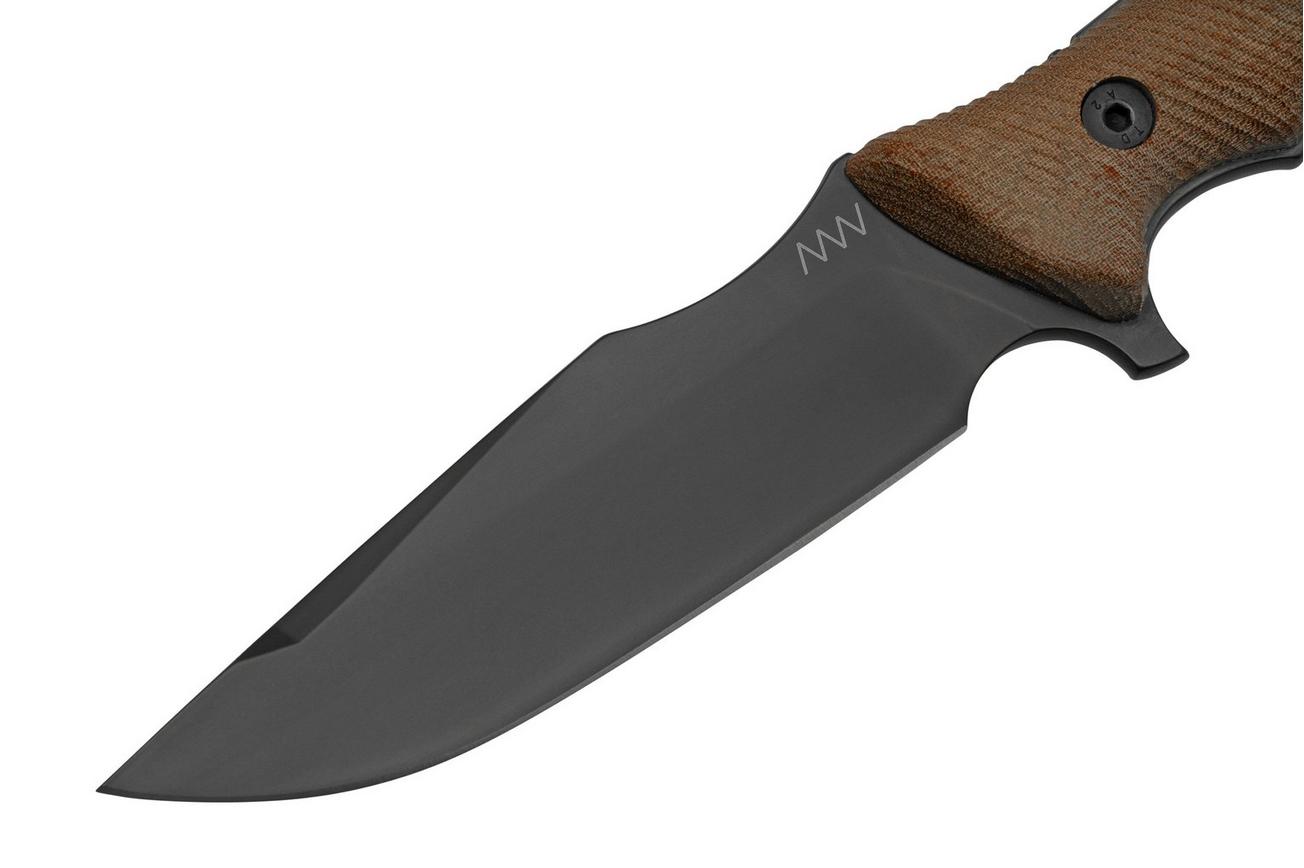 ANV Knives M311 SPELTER DLC Elmax, Coyote Micarta Handle, Black Kydex Sheath, survivalmes