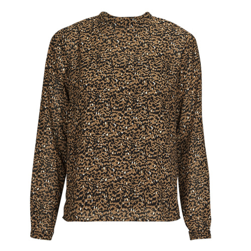 Only - ONLKACEY FR L/S HIGH NECK TOP PTM - Marron