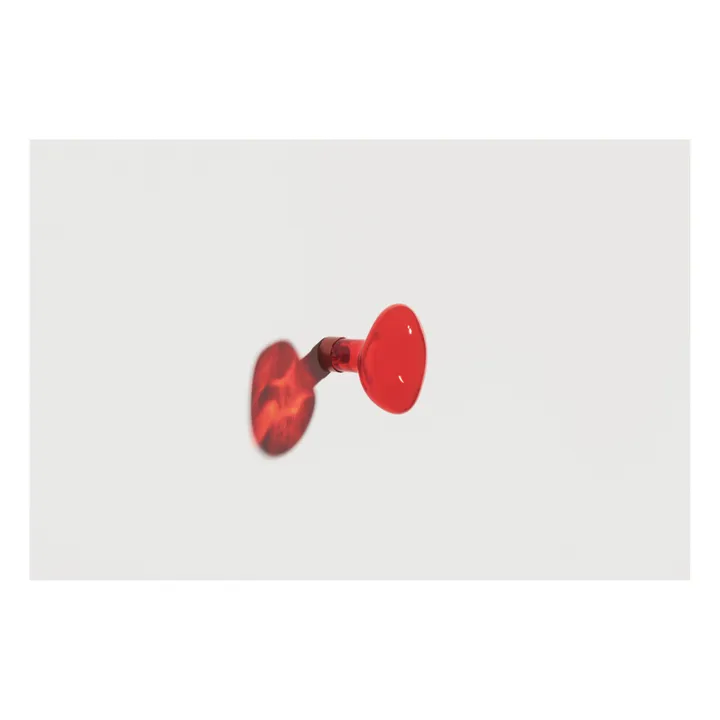 Petite friture Patère en verre Bubble petite | Rouge vermillon