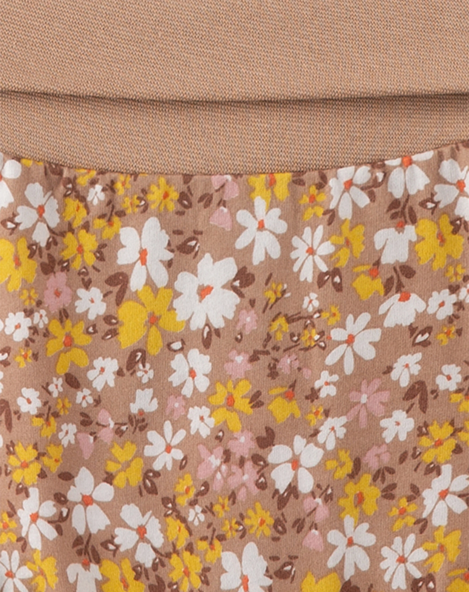 Schlupfhose COTTON FLOWERS in almond