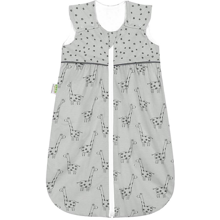 ODENWÄLDER Jersey-Schlafsack Anni light happy giraffe urban grey