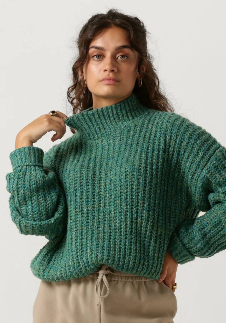 ANOTHER LABEL groene another label trui dylan knitted pull l/s