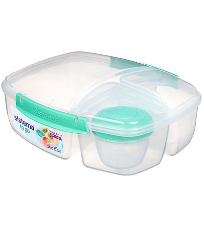 Sistema Brotdose m. Behälter - Triple Split Lunch - 2 L - Türkis
