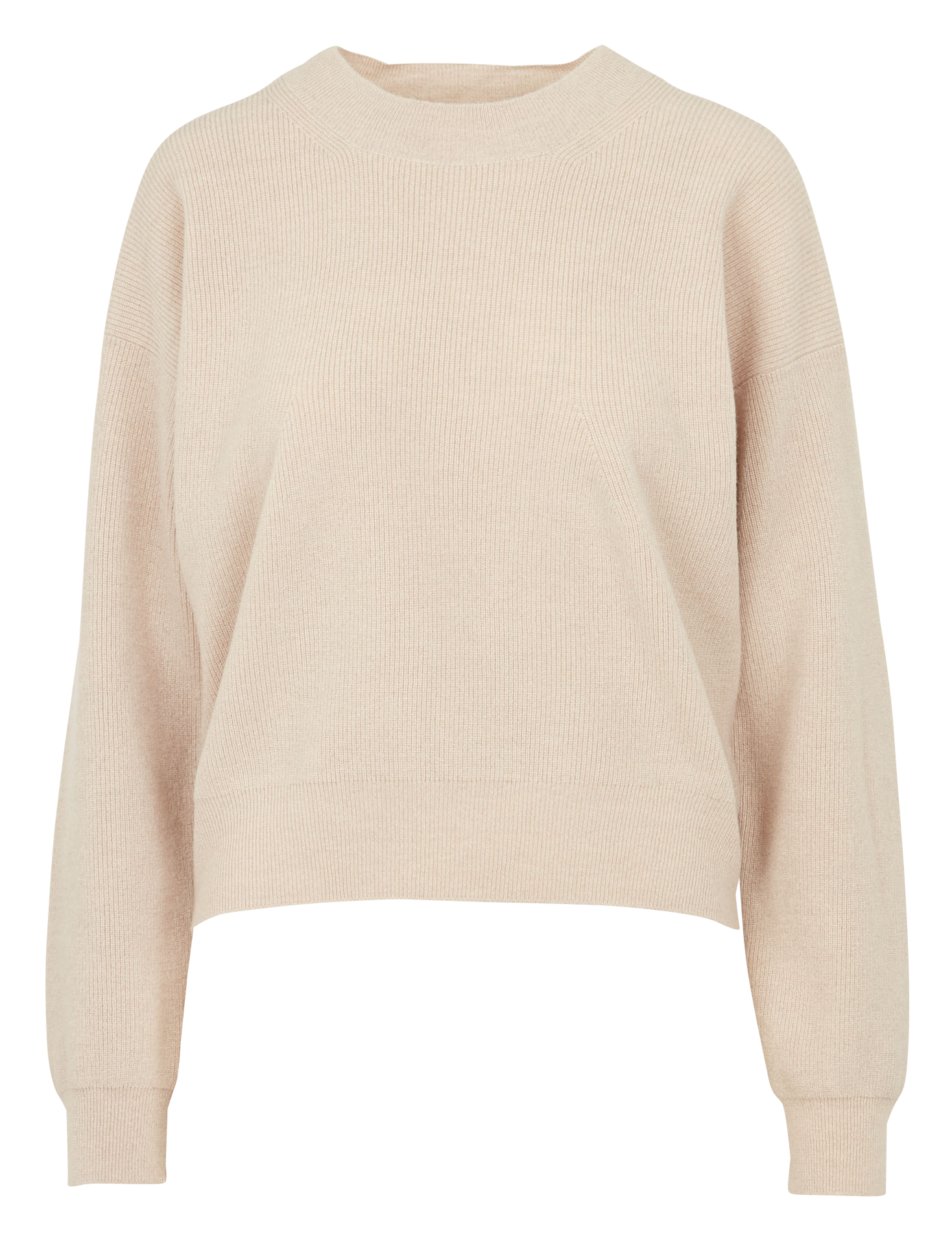 WELLES - Pull droit col rond en laine mérinos| Rose