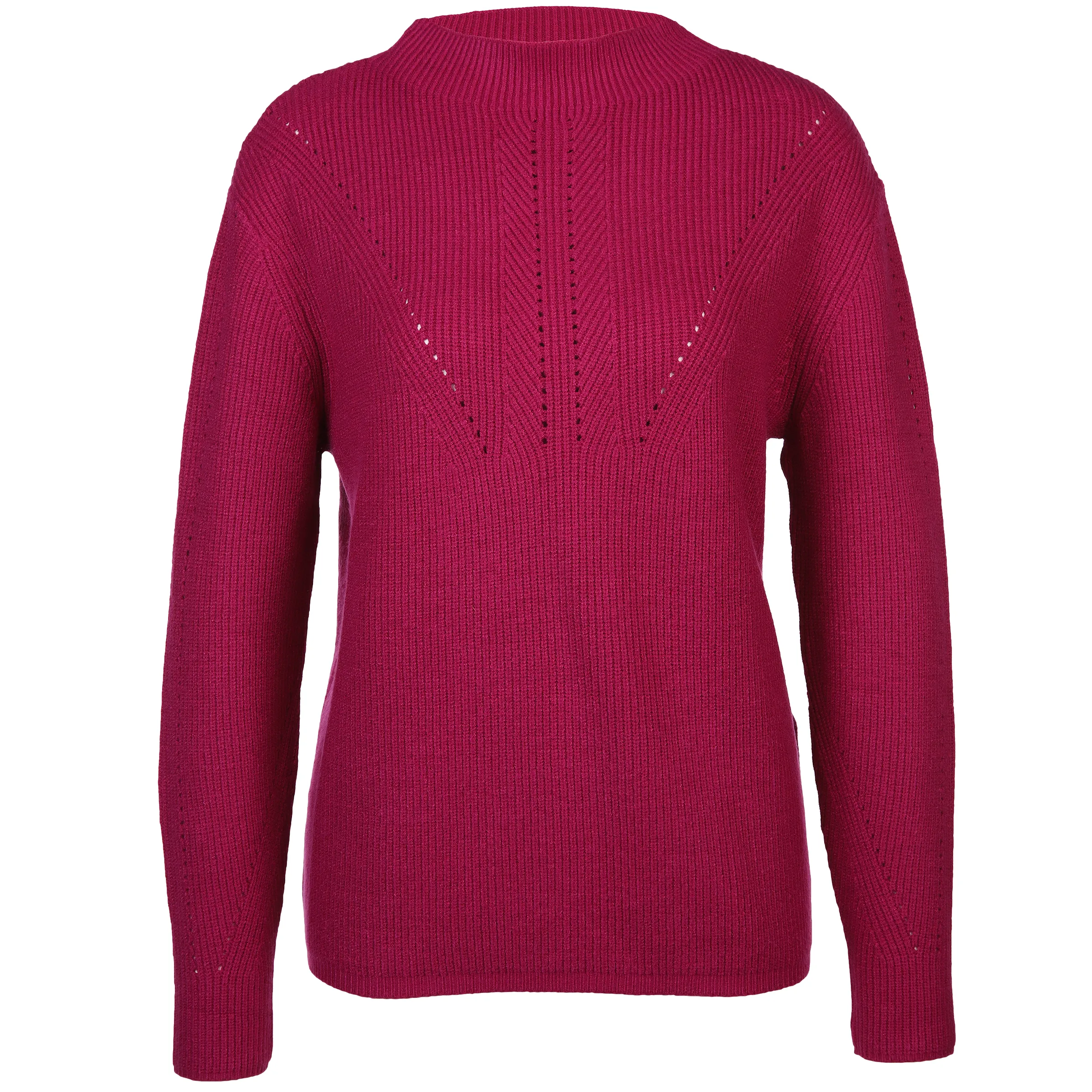 Damen Pullover mit kleinem Lochmuster