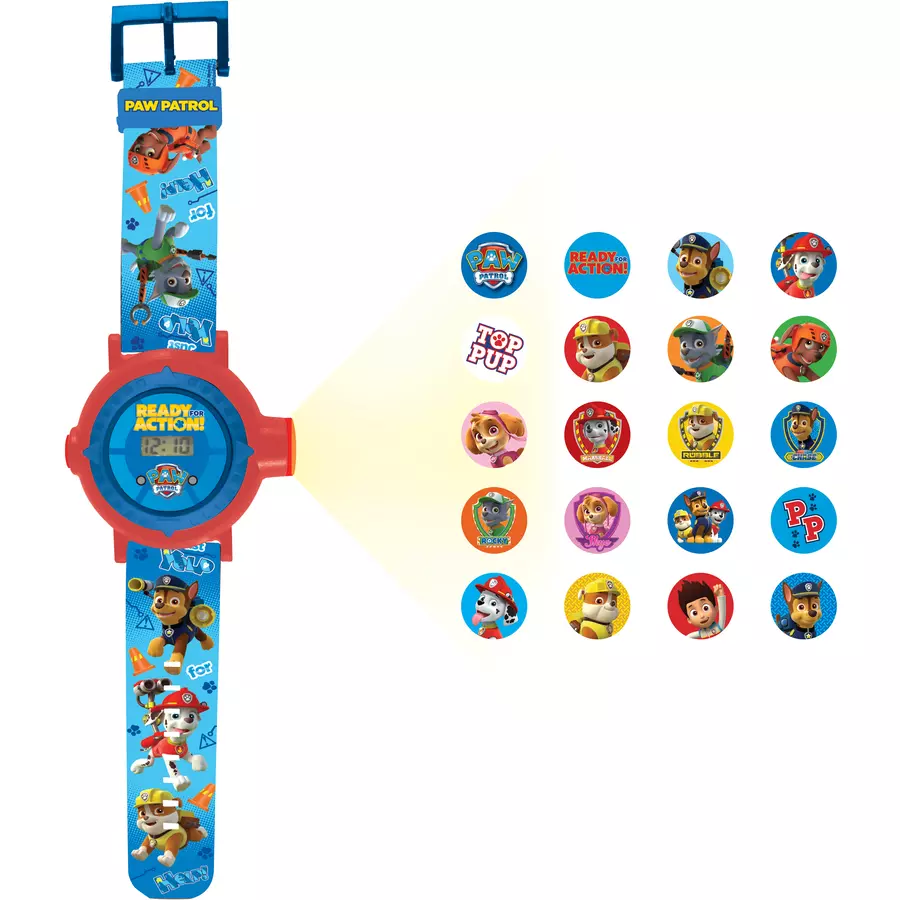 LEXIBOOK Paw Patrol Digital-Projektionsuhr mit 20 Bildern zum Projizieren