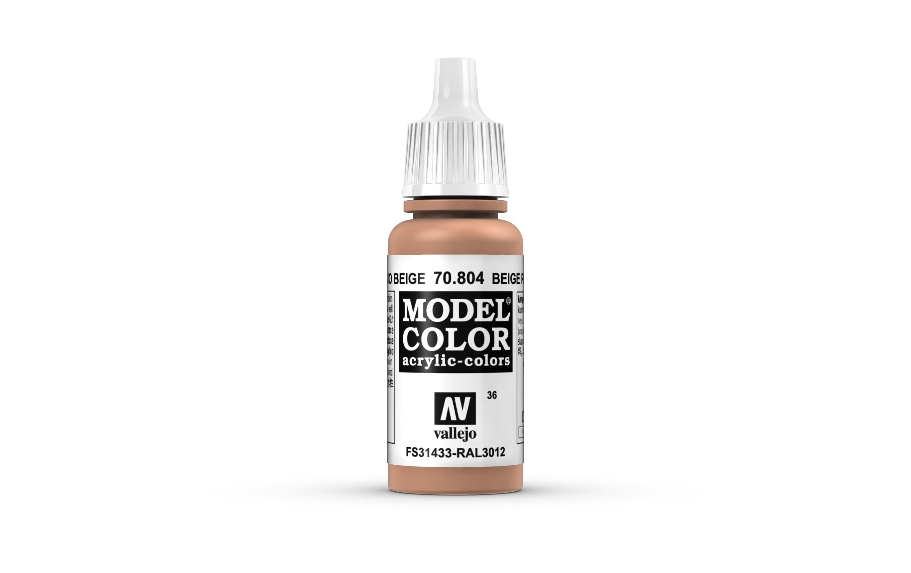 Acrylfarbe Matt, Beige Rot 17 mlModel Color Beige Red