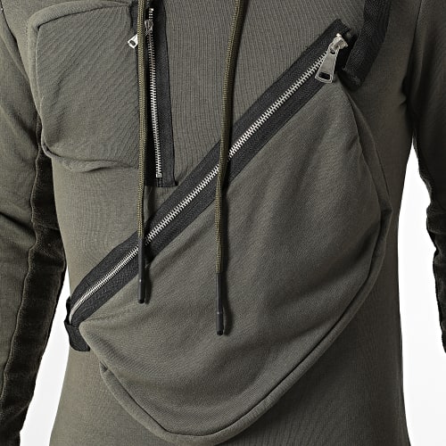 Sweat Capuche F712 Vert Kaki