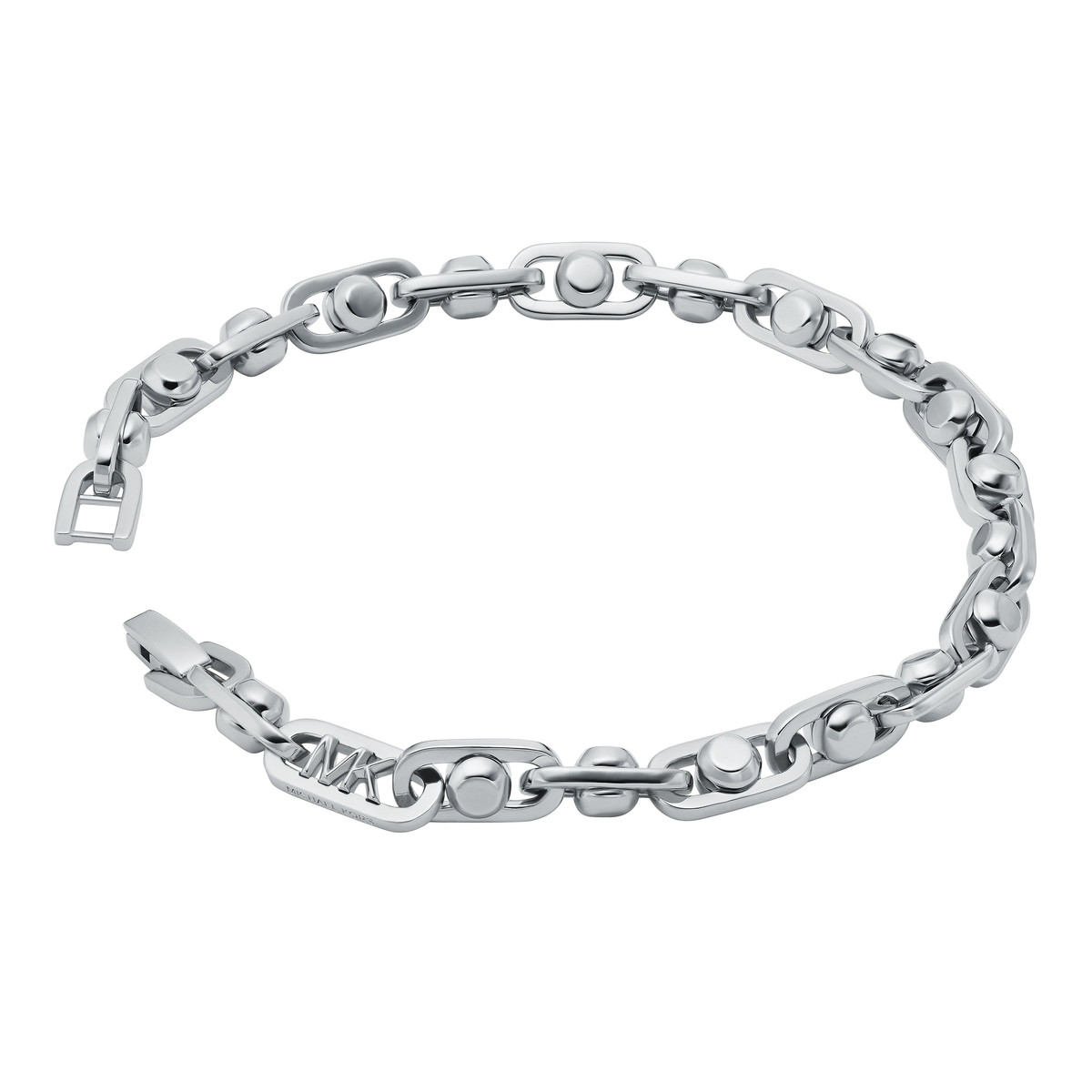 Bracelet MICHAEL KORS laiton placage platine maille fantaisie 18 cm