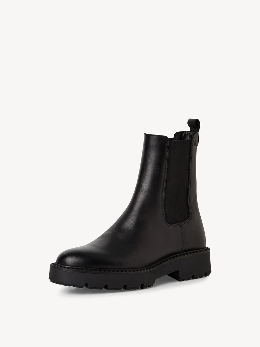 Leren Chelseaboot - zwart