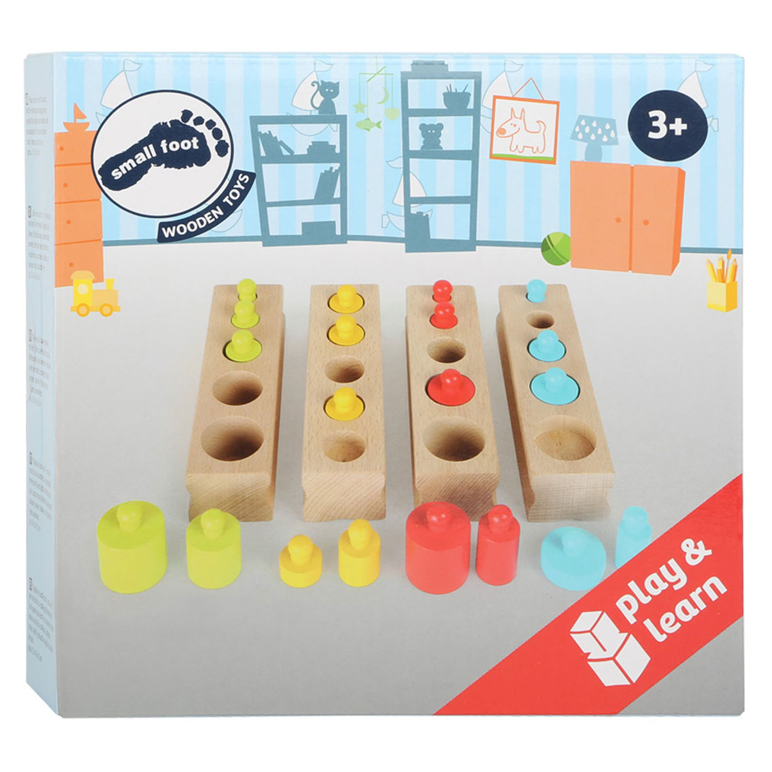 Small Foot-Houten Puzzel Grootte Sorteren