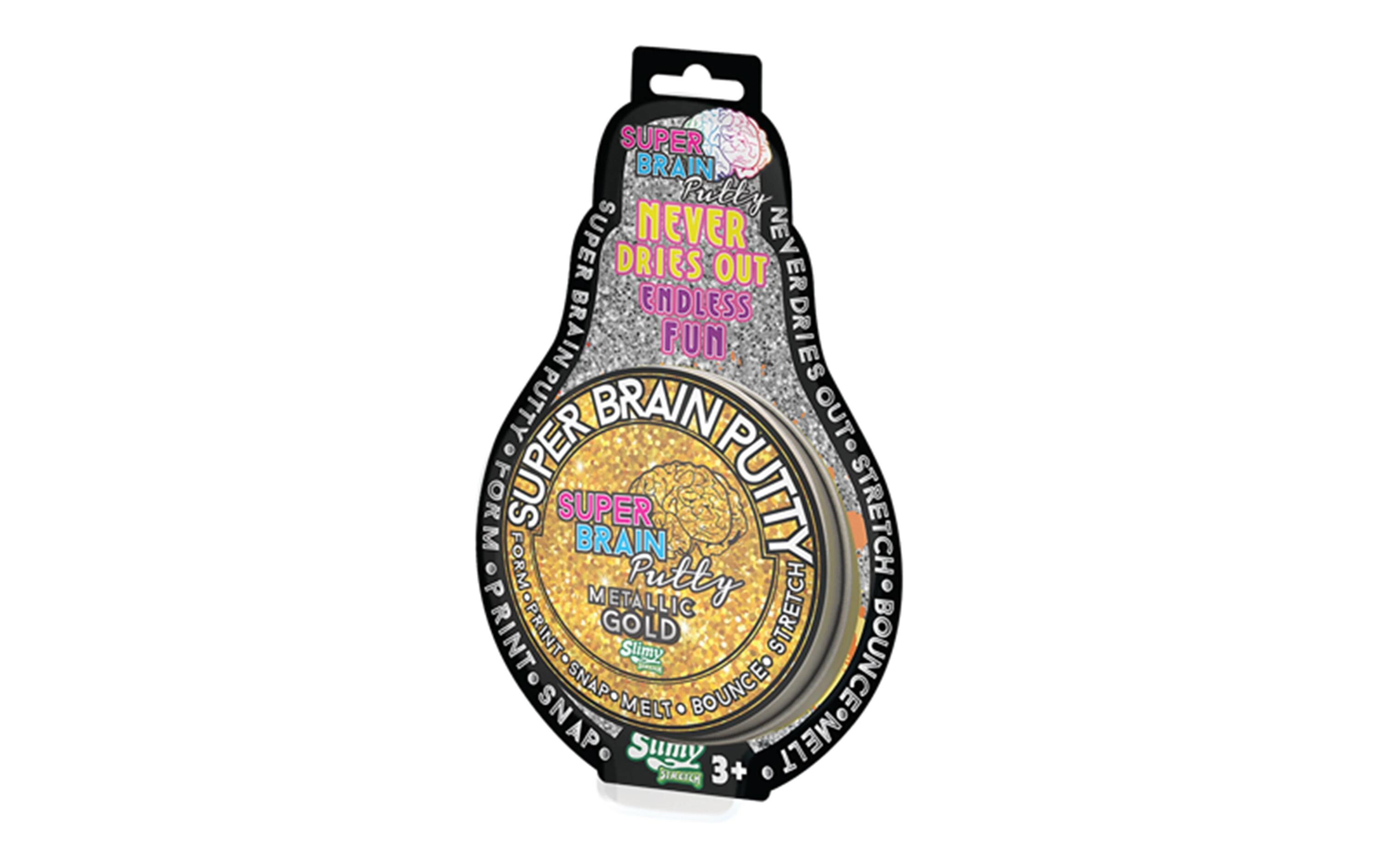 Knetmasse Slimy Super Brain Putty Metallic, assortiert, 75 gWiederverwendbare Knetmasse