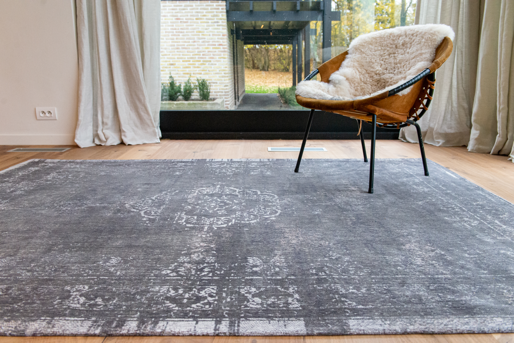 Ecorugs vloerkleed Medallion grijs 200x280 cm