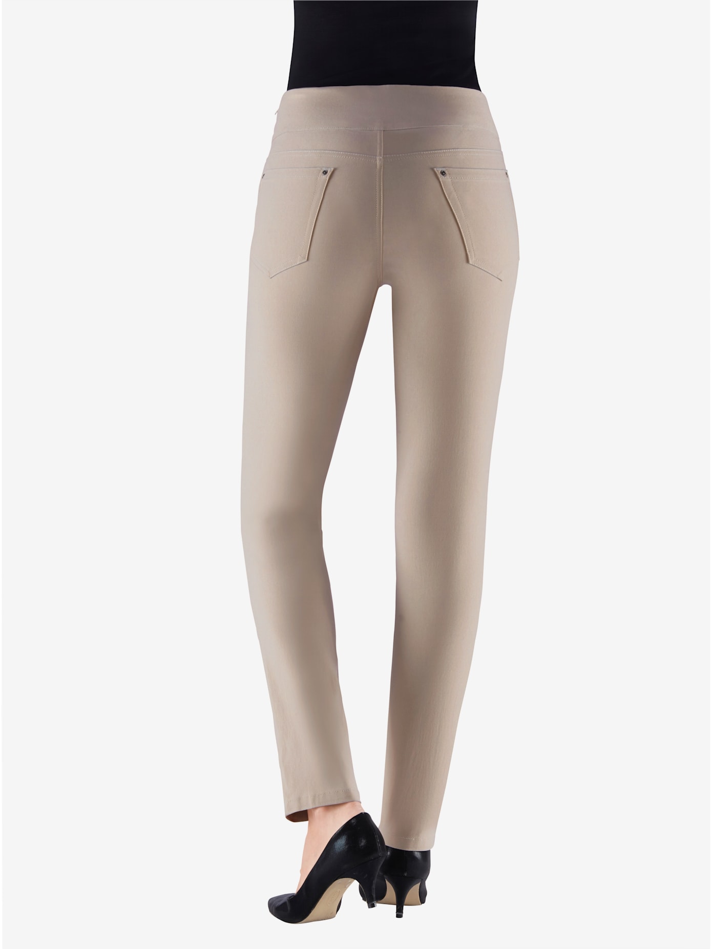 Pantalon ceinture haute affinante à glissière