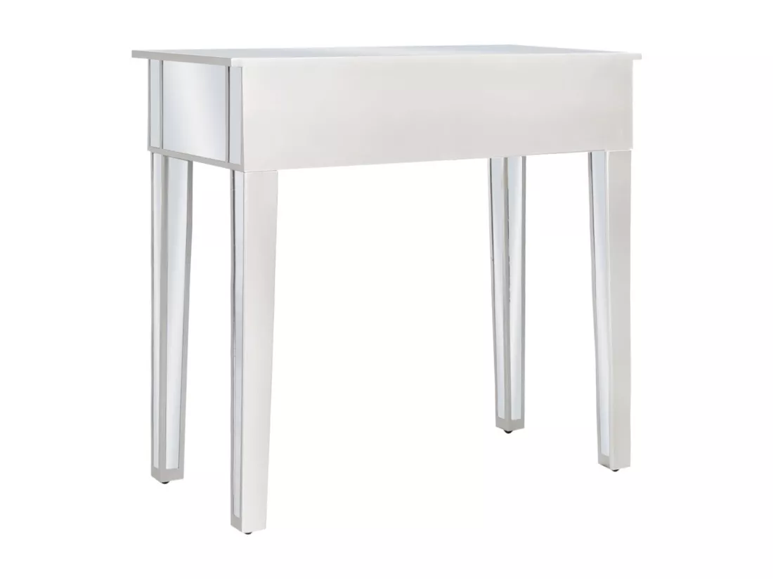 Coiffeuse miroir avec tabouret MDF et verre