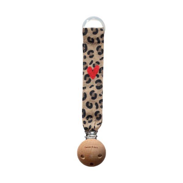 Chewies & More Leopard Heart Speenkoord