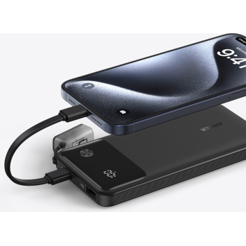 Anker powerbank snelladen 10.000 mAh zwart