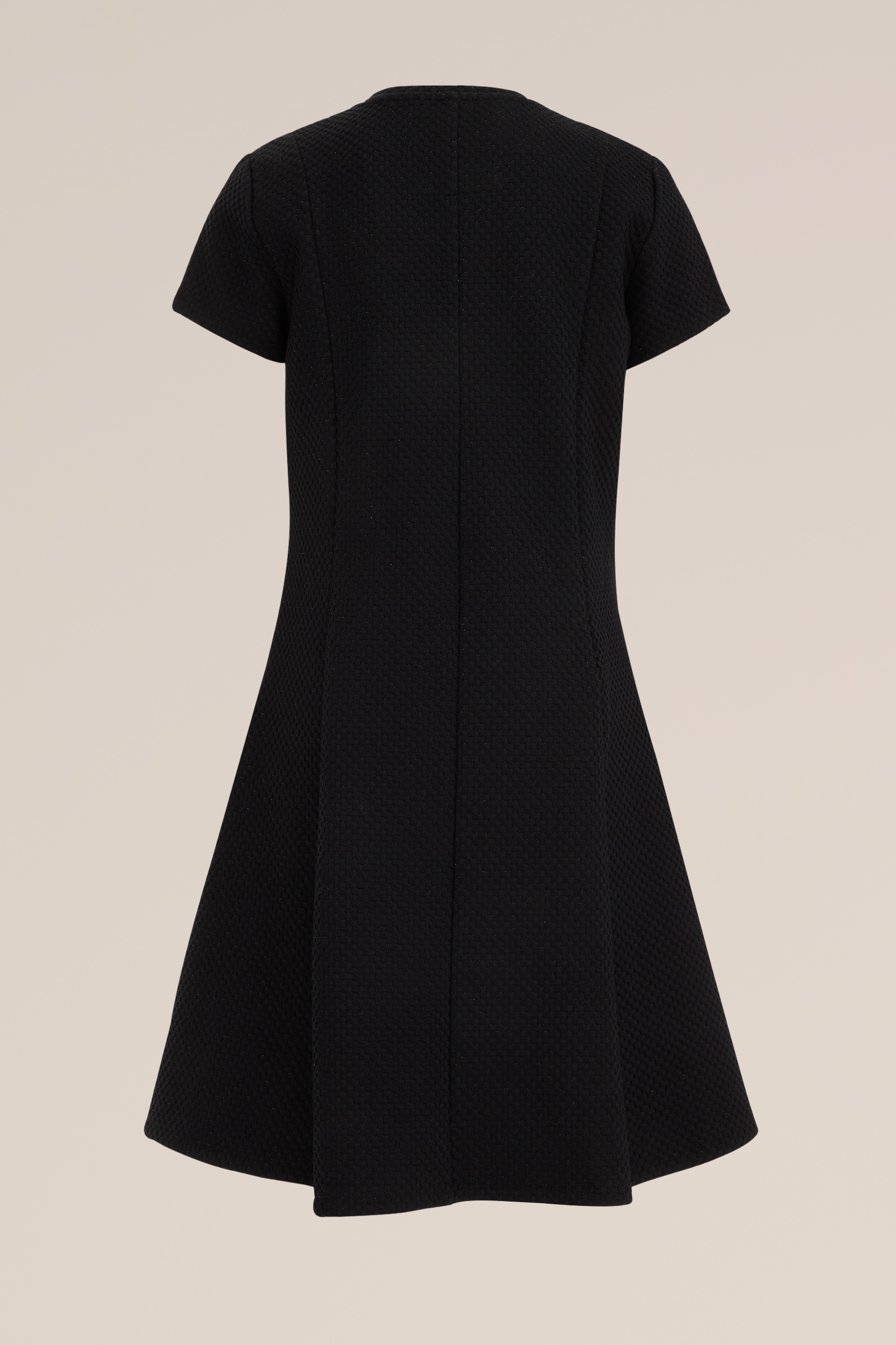 Meisjes jurk met structuur WE Fashion Zwart