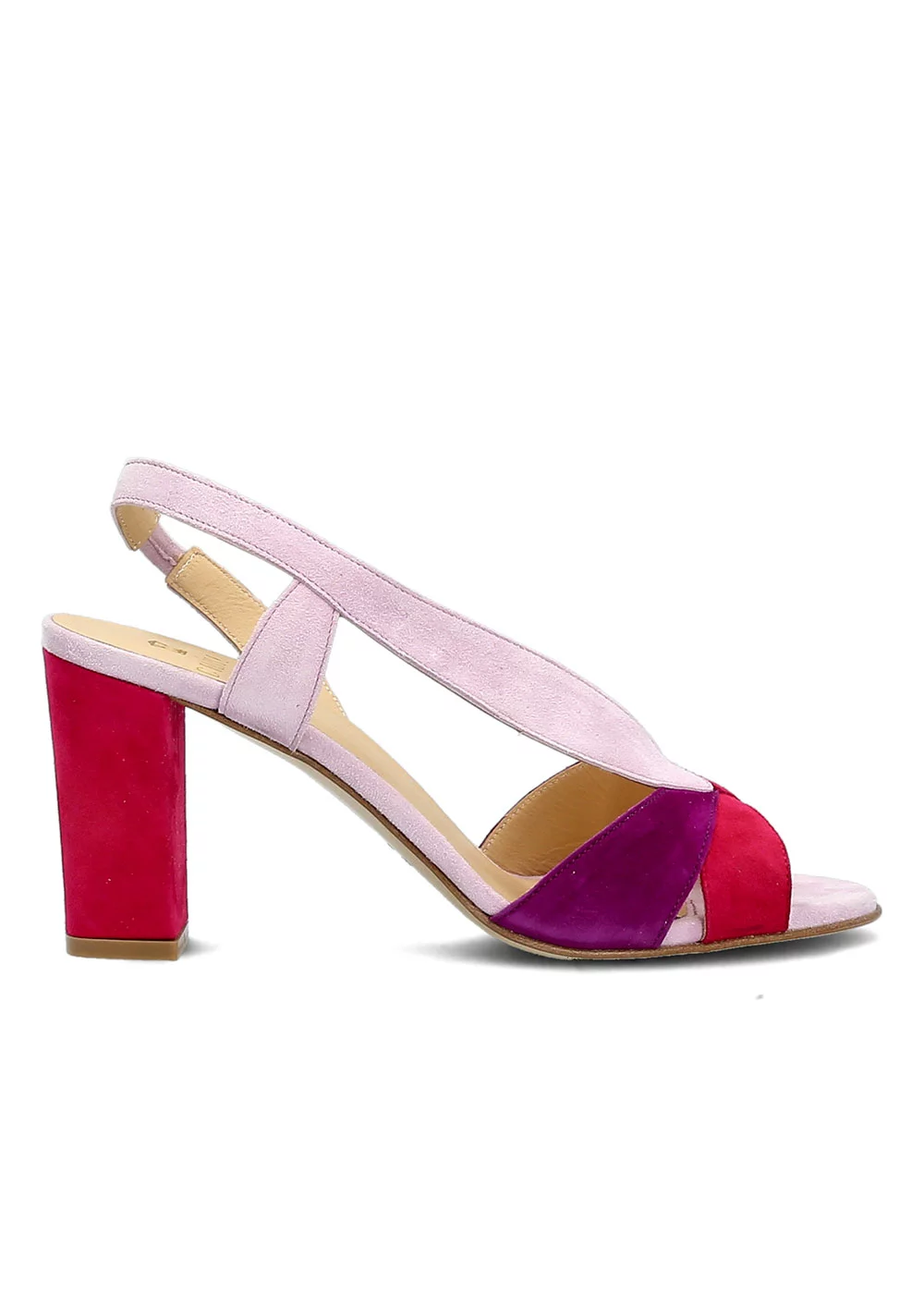 SANDALE ARIANE VELOURS MULTI ROSE