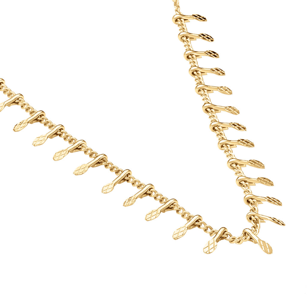 Collier Azteque Plaqué Or Jaune