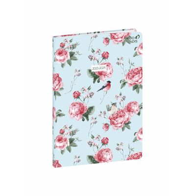 Agenda Stylish - 1 semaine par page + 1 page de note - 16 mois - 15 x 21 cm - tapisserie - Quo Vadis