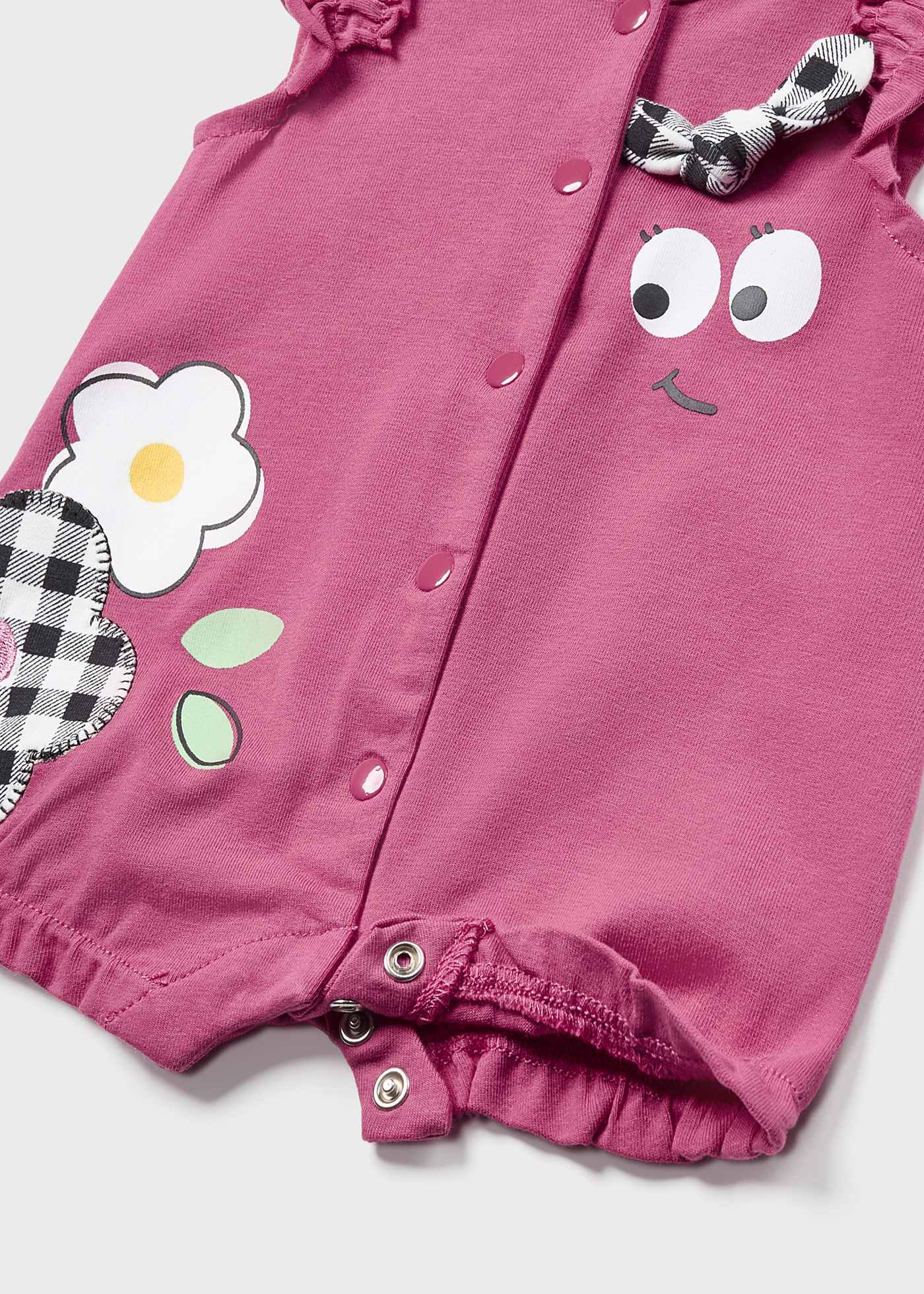 Conjunto de 2 pijamas curtos de algodão sustentável para recém-nascidos.