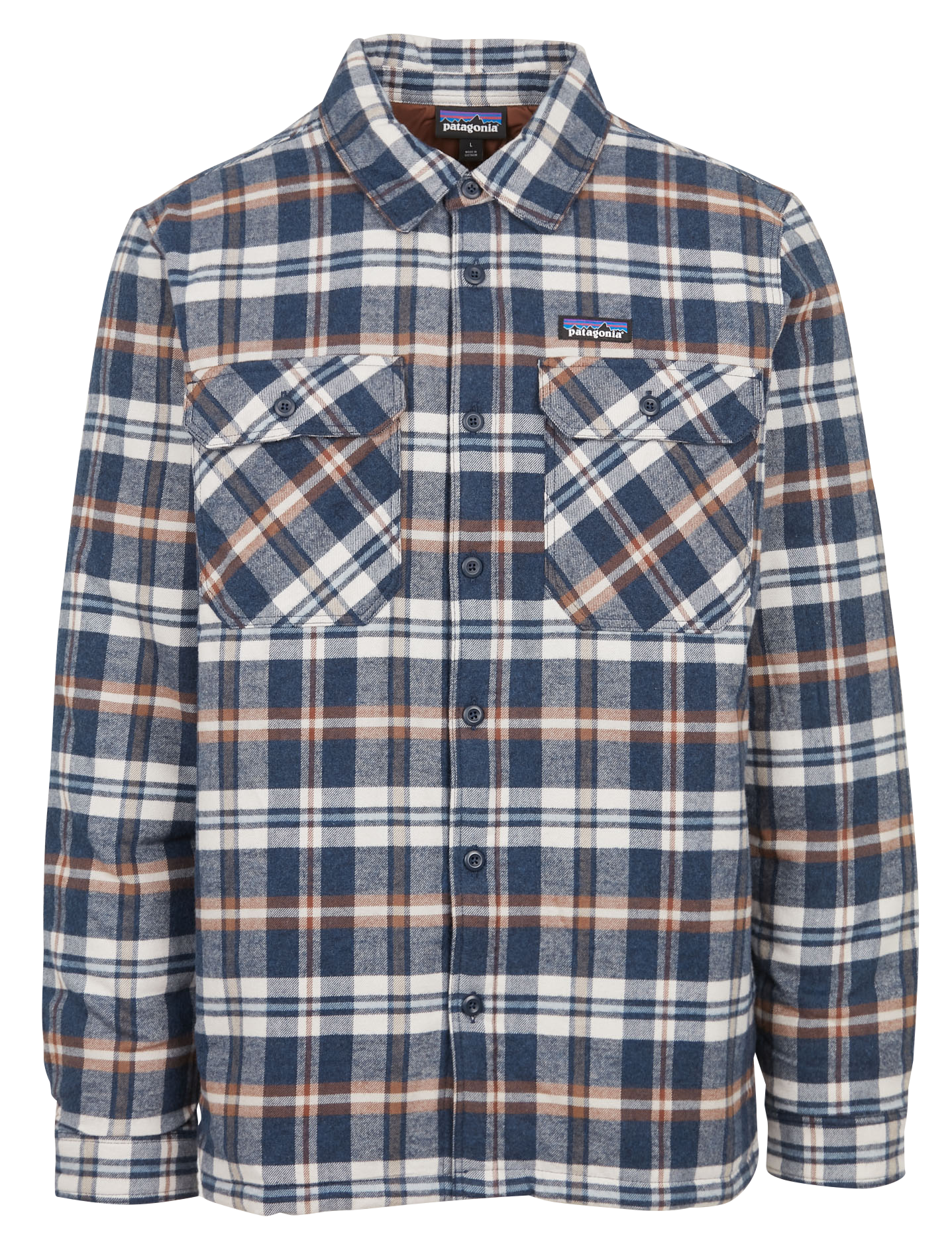 INSULATED - Veste col classique en coton biologique | Bleu