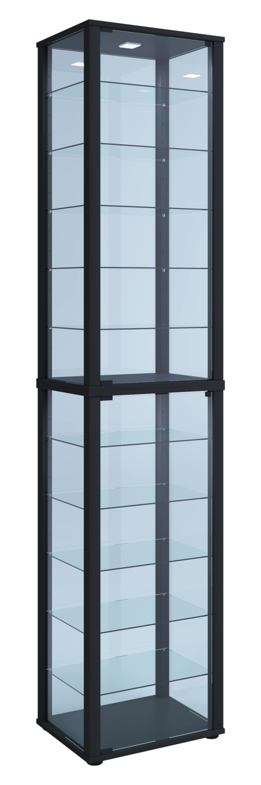 Vitrine KAVISA XXL - schwarz - 227 cm hoch
