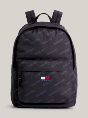 Mochila exclusiva com estampa de logotipo reciclado