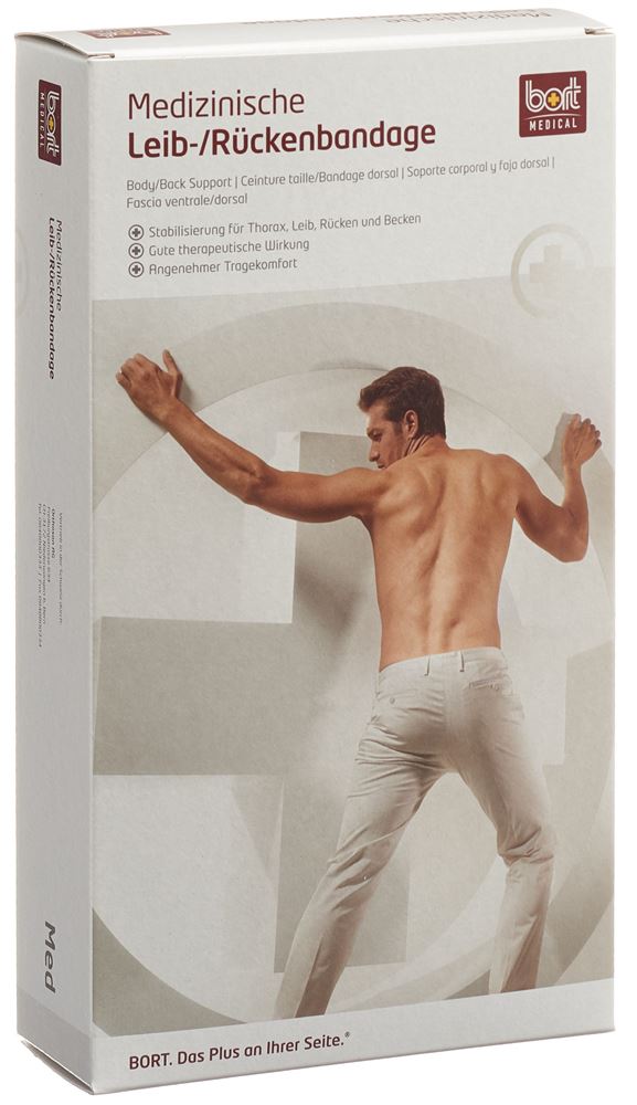 BORT Rippengürtel Herren 16cm S -82cm weiss 1 Stk