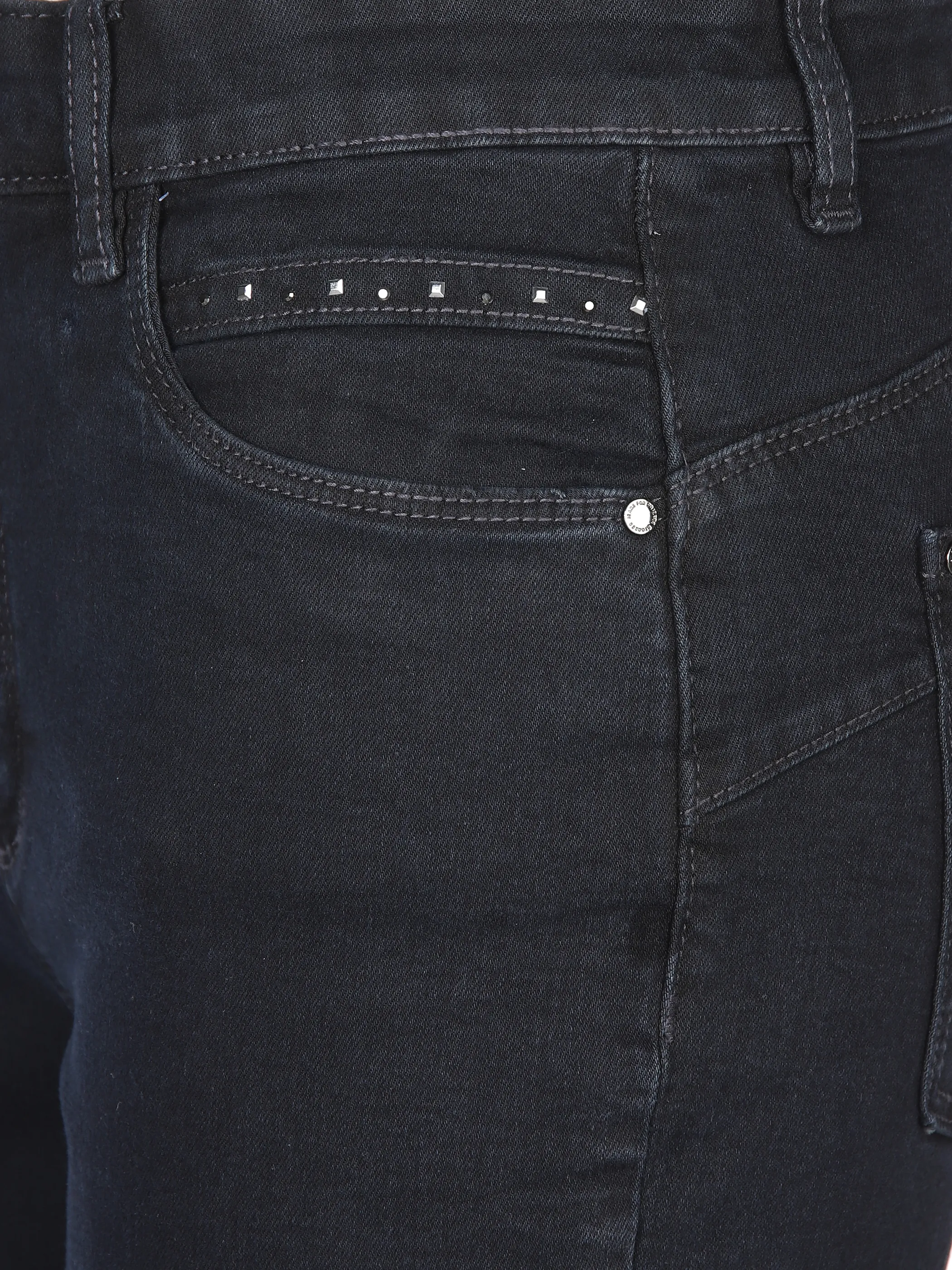 Damen Jeanshose mit Strasssteinchen