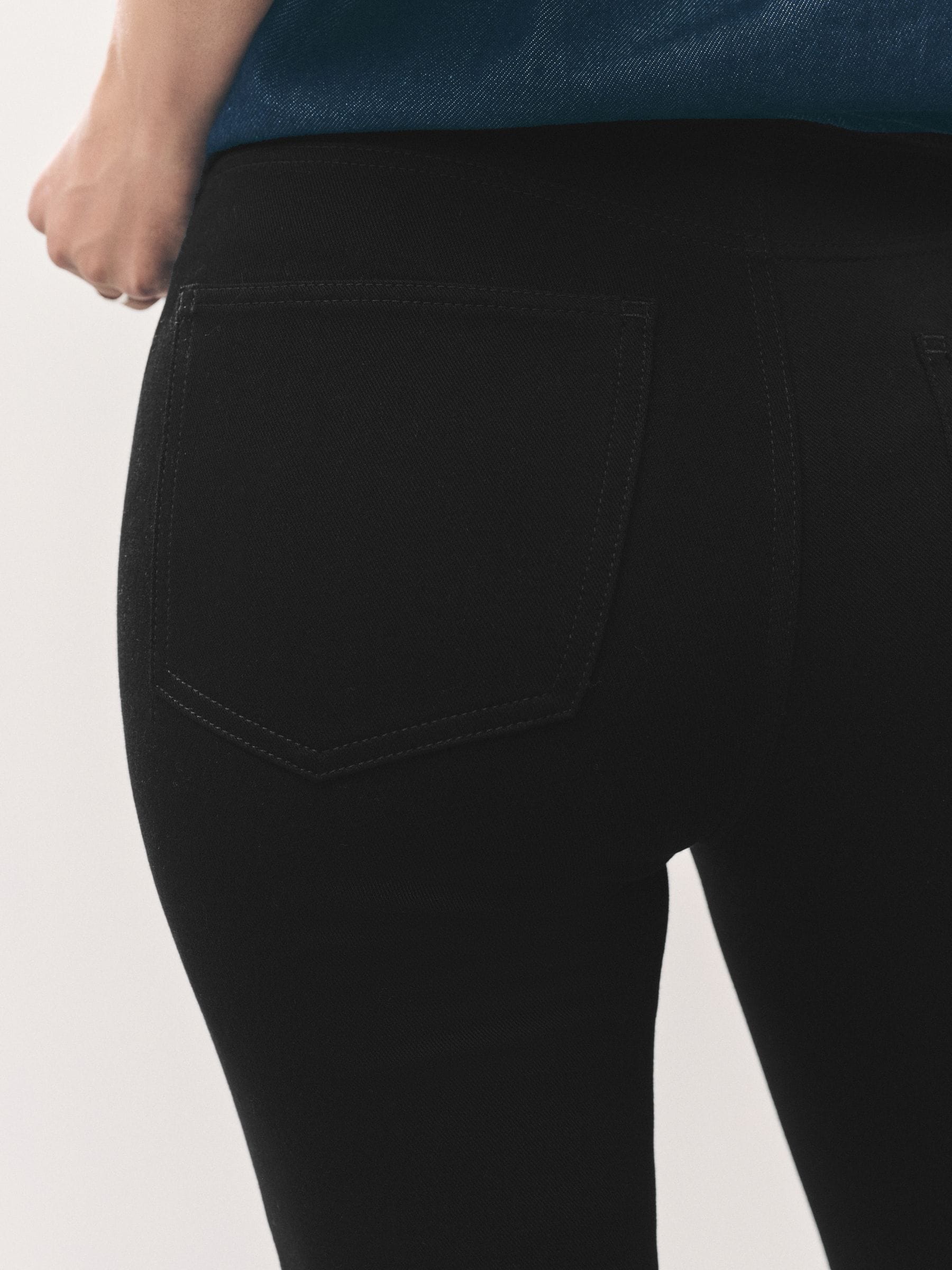 Zwart - Check Jersey Bootcut Leggings