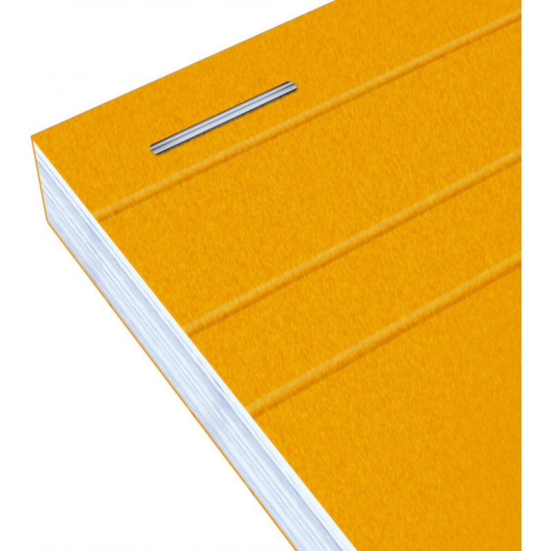 Bloc de bureau Oxford 21 x 31,5 cm agrafé orange - ligné jaune - 80 feuilles