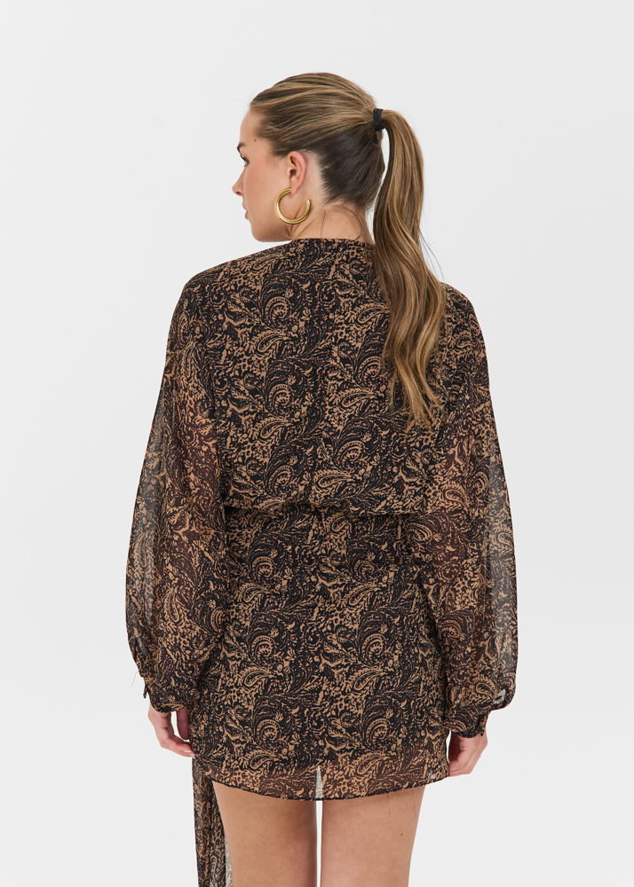 Lotte jurk bruin