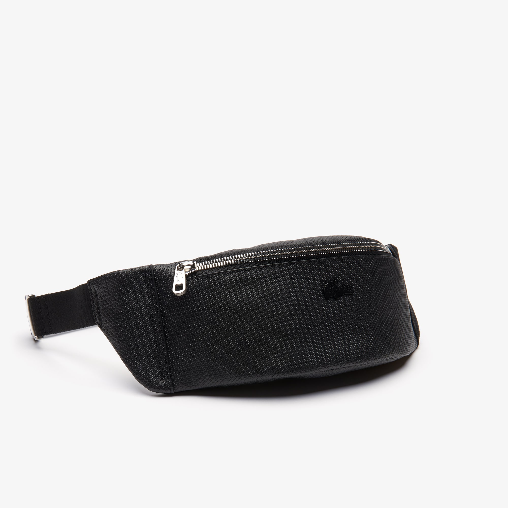 Sac banane Chantaco en cuir souple uni Sacs banane - Noir - Lacoste - Homme