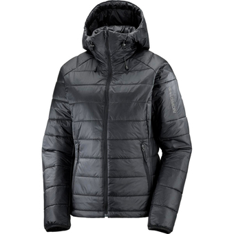 Salomon Outline Hooded Isolationsjacke Deep Black Damen