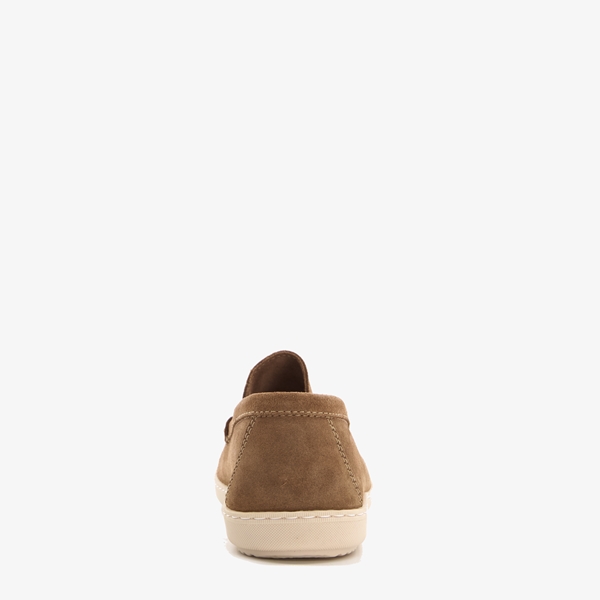 Van Beers suede heren instappers bruin
