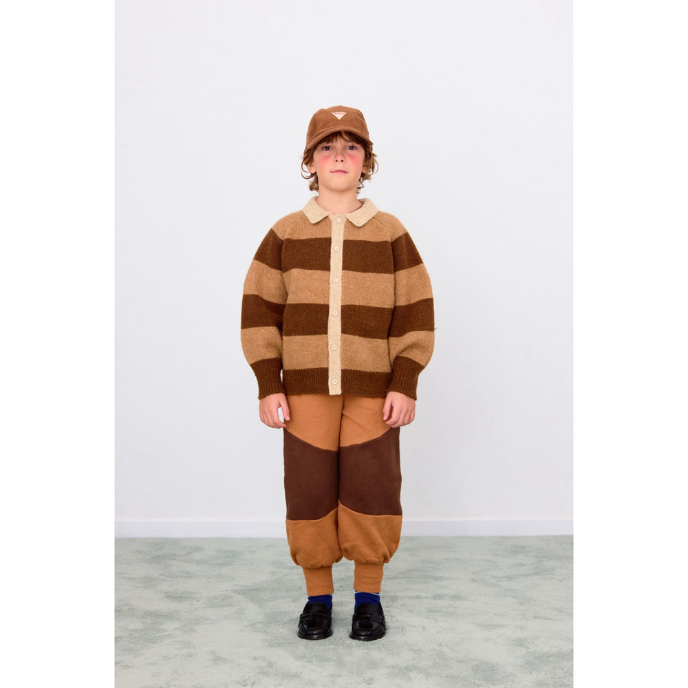 Køb TinyCottons Dark Brown / Light Brown Stripes Cardigan