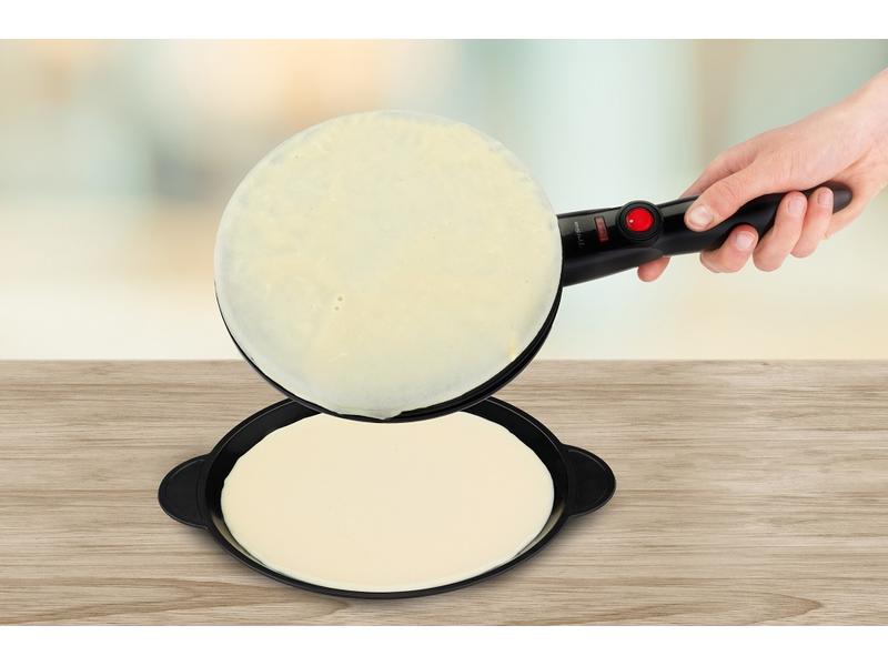 Trisa Crêpe Maker Easy Crêpe 800 W Crêpes-Maker mit 20 cm Durchmesser in Schwarz