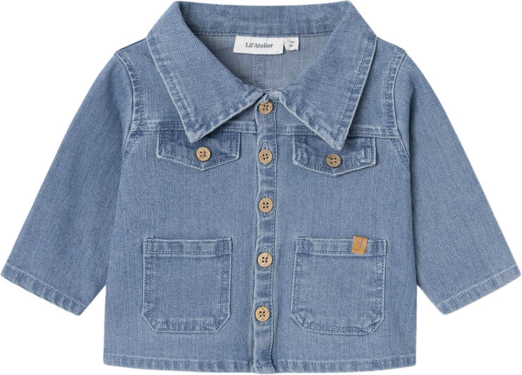 Lil' Atelier NBMOKAJA LS DNM SHIRT 4360-LS O LIL Blå