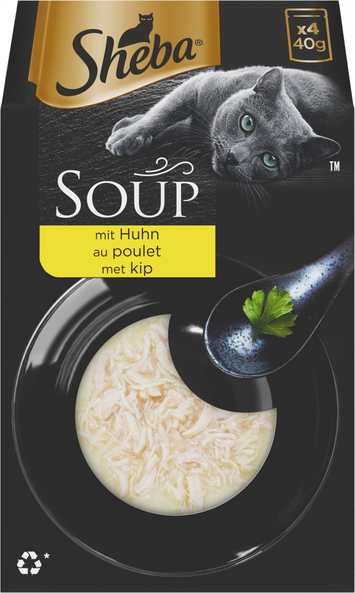 Sheba kattenvoer soep kip adult 40 g 4 stuks
