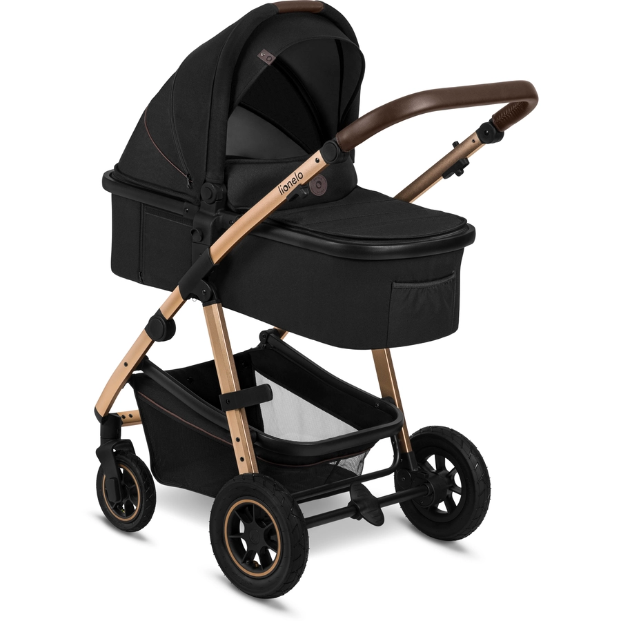 lionelo Kombikinderwagen Amber 2 in 1 Black Onyx